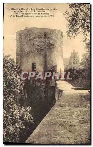 Cartes postales Gisors Eure Les Murailles de la Ville et la Tour dite du Prisonnier