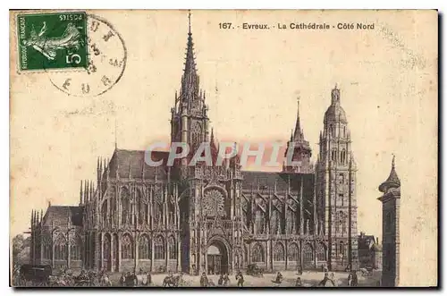 Cartes postales Evreux La Cathedrale Cote Nord