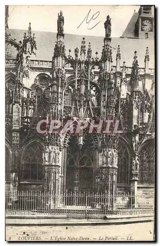 Cartes postales Louviers L'Eglise Notre Dame Le Portail