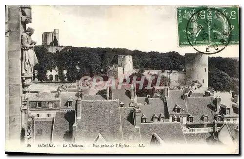 Cartes postales Gisors Le Chateau Vue prise de l'Eglise