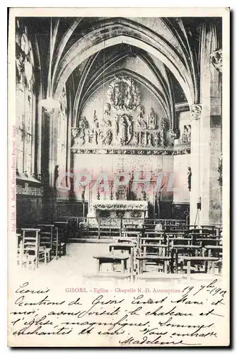 Cartes postales Gisors Eglise Chapelle ND Assomption
