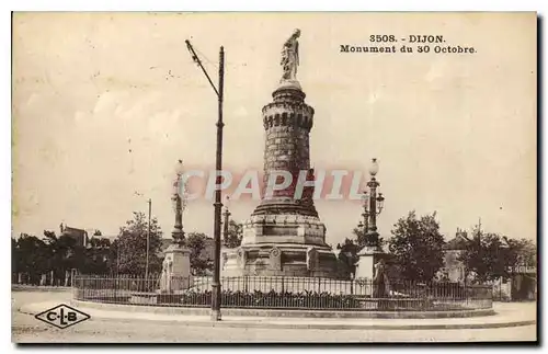 Cartes postales Dijon Monument du 30 Octobre