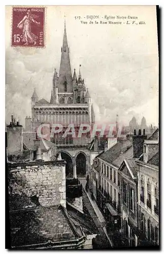 Cartes postales Dijon Eglise Notre Dame Vue de la Rue Musette