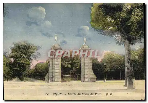 Cartes postales Dijon Entree du Cours du Parc