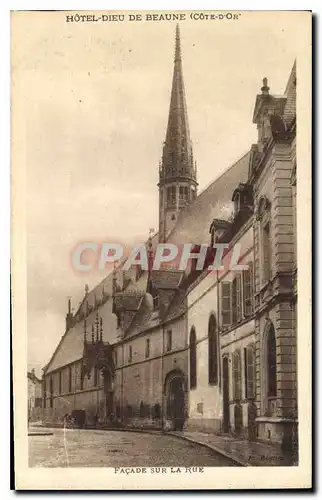 Cartes postales Hotel Dieu de Beaune Cote d'Or Facade sur la Rue