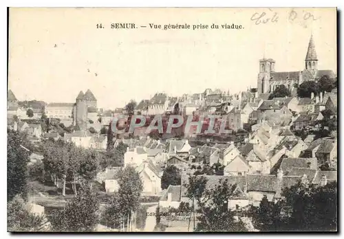 Ansichtskarte AK Semur Vue generale prise du Viaduc