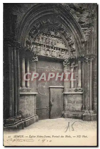 Cartes postales Semur Eglise Notre Dame Portail des Bleds