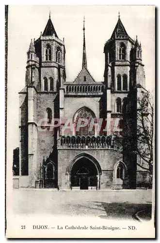 Ansichtskarte AK Dijon La Cathedrale Saint Benigne