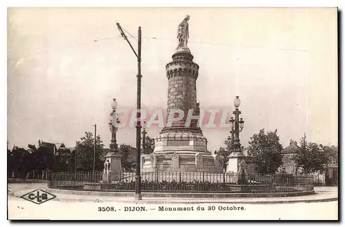 Cartes postales Dijon Monument du 30 Octobre