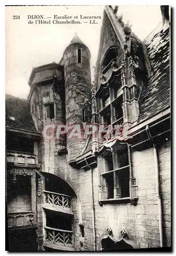 Ansichtskarte AK Dijon Escalier et Lucarnes de l'Hotel Chambellan