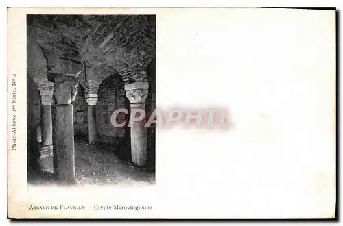 Cartes postales Abbaye de Flavigny Crypte Merovingienne