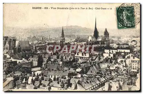 Cartes postales Dijon Vue Generale prise de la Tour de Bar Cote Ouest