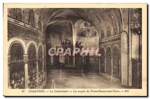 Ansichtskarte AK Chartres La Cathedrale La Crypte de Notre Dame sous Terre