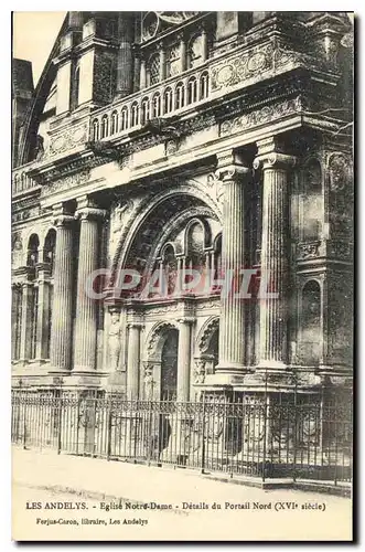 Cartes postales Les Andelys Eglise Notre Dame Details du Portail Nord
