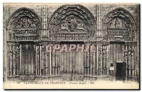 Ansichtskarte AK Cathedrale de Chartres Portail Royal