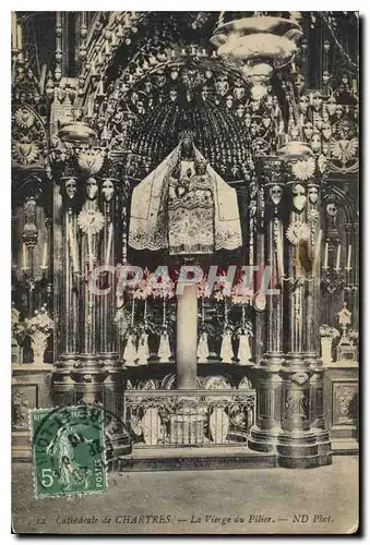 Cartes postales Cathdrale de Chartres La Vierge du Pilier