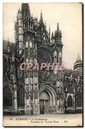 Cartes postales Evreux La Cathedrale Transept du Portail Nord