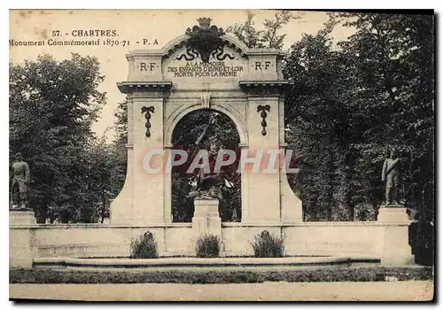 Cartes postales Chartres Monument Commemoratif 1870 71