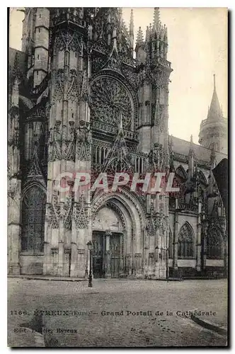 Ansichtskarte AK Evreux Eure Grand Portail de la Cathedrale