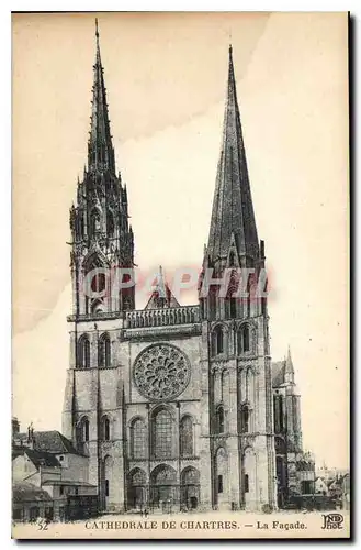 Ansichtskarte AK Cathedrale de Chartres La Facade