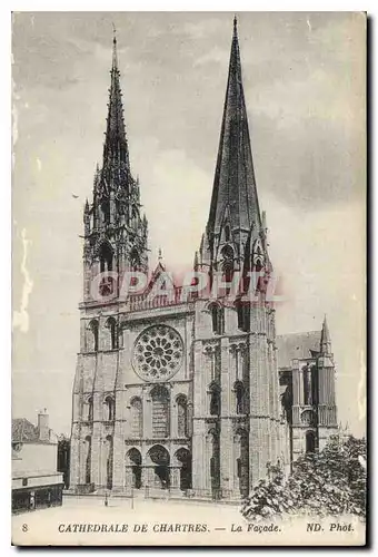 Ansichtskarte AK Cathedrale de Chartres La Facade