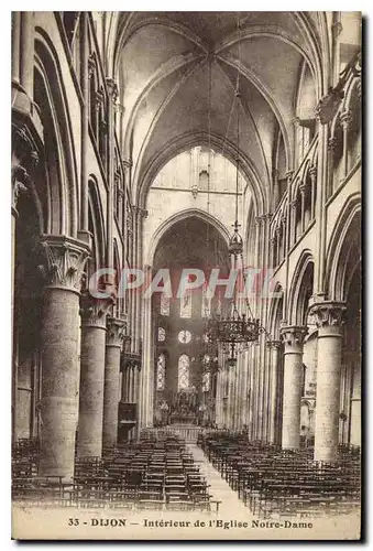 Cartes postales Dijon Interieur de l'Eglise Notre Dame
