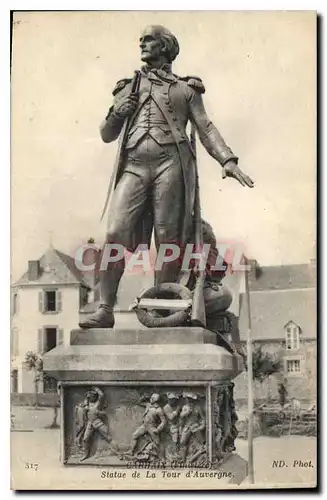 Ansichtskarte AK Cargain Finistere Statue de la Tour d'Auvergne