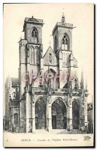 Ansichtskarte AK Semur Facade de l'Eglise Notre Dame