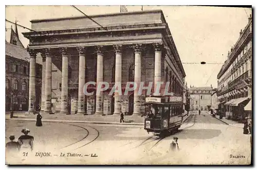 Ansichtskarte AK Dijon Le Theatre Tramway