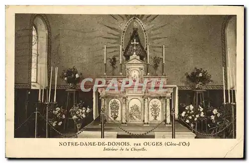Cartes postales Notre Dame de Domois par Ouges Cote d'Or Interieur de la Chapelle