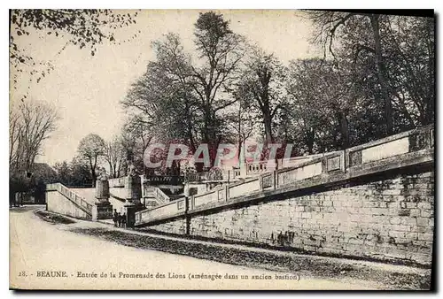 Cartes postales Beaune Entree de la Promenade des Lions