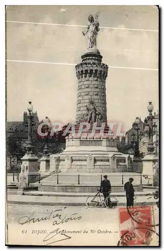 Cartes postales Dijon Le Monument du 30 Octobre Velo Cycle