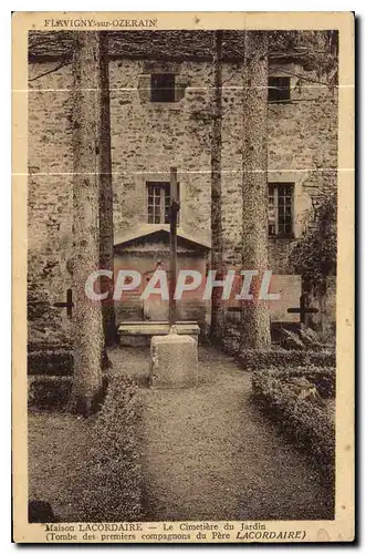 Cartes postales Flavigny sur Ozerain Maison Lacordaire Le Cimetiere du Jardin