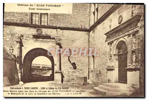 Cartes postales Chateau du Clos Vougbot Cour interieure