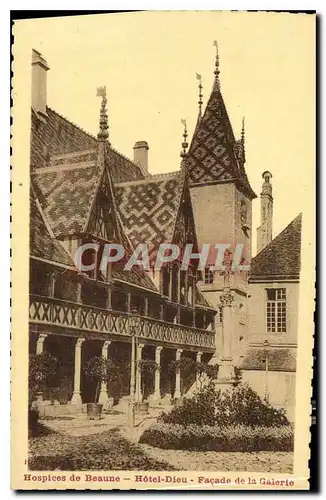 Cartes postales Hospices de Beaune Hotel Dieu Facade de la Galerie