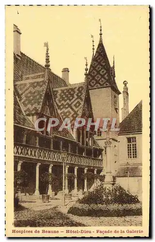 Cartes postales Hospices de Beaune Hotel Dieu Facade de la Galerie