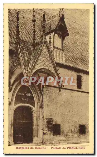 Cartes postales Hospices de Beaune Portail de l'Hotel Dieu