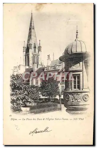 Cartes postales Dijon La Place des Ducs l'Eglise Notre Dame