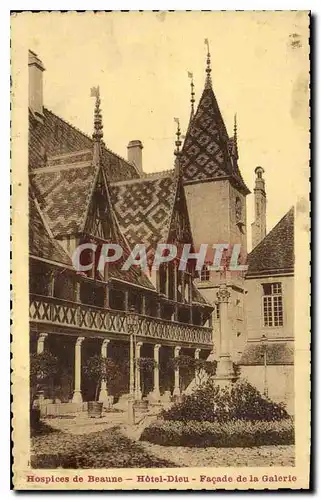 Cartes postales Hospices de Beaune Hotel Dieu Facade de la Galerie