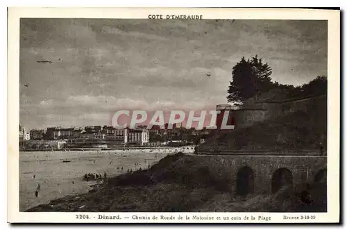 Cartes postales Dinard Chemin de Ronde de la Malouine et un coin de la Plage