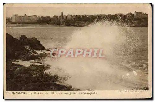 Cartes postales Dinard La Greve de l'Ecluse un jour de Tempete