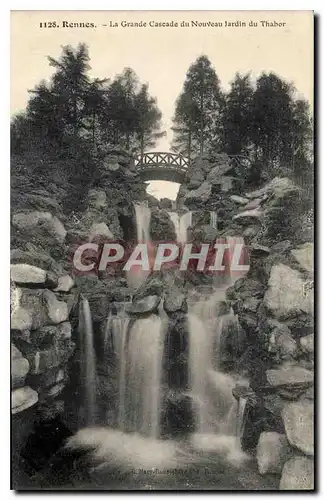 Ansichtskarte AK Rennes La Grande Cascade du Nouveau Jardin du Thabor