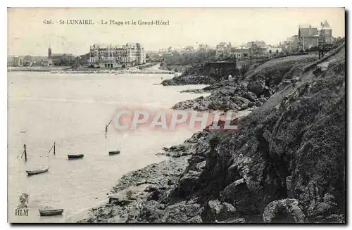 Cartes postales St Lunaire La Plage et le Grand Hotel