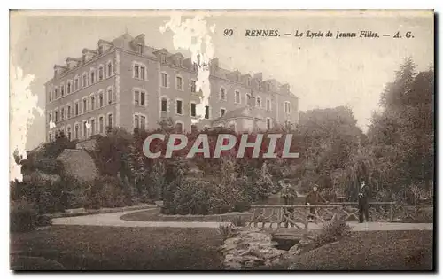 Cartes postales Rennes Le Lycee de Jeunes Filles