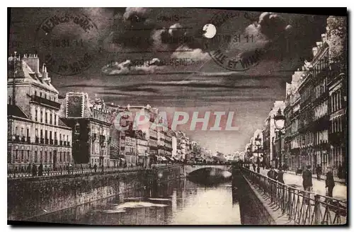 Cartes postales Rennes Les Quais au Clair de Lune