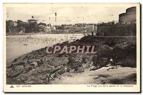 Ansichtskarte AK Dinard La Plage vue de la pointe de la Malouine