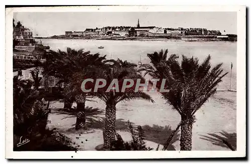 Ansichtskarte AK Dinard La Palmeraie dans le lointain Saint Malo