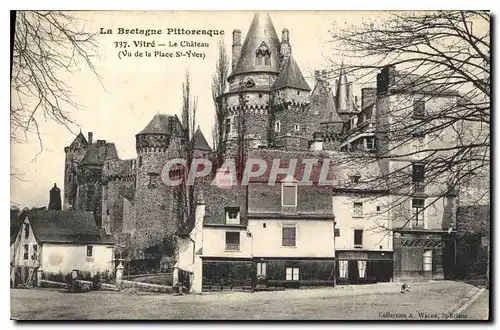 Cartes postales Vitre Le Chateau Vu de la Place St Yves