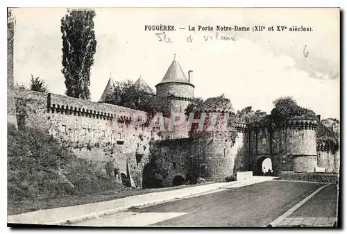 Ansichtskarte AK Fougeres La Porte Notre Dame