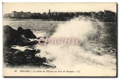 Cartes postales Dinard La Greve de l'Ecluse un Jour de Tempete